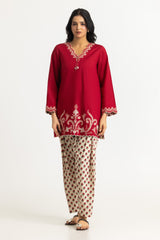 UAE- Cotton Bana Dora Embroidered Co-Ord Set