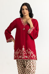 UAE- Cotton Bana Dora Embroidered Co-Ord Set
