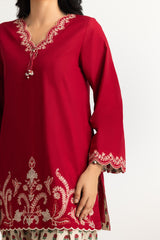 UAE- Cotton Bana Dora Embroidered Co-Ord Set