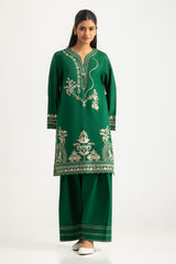 UAE- Cotton Bana Dora Embroidered Co-Ord Set