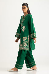 UAE- Cotton Bana Dora Embroidered Co-Ord Set