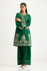 UAE- Cotton Bana Dora Embroidered Co-Ord Set
