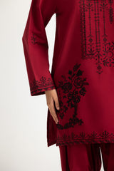UAE- Cotton Bana Dora Embroidered Co-Ord Set