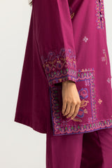 UAE- Cotton Bana Dora Embroidered Co-Ord Set