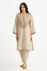 UAE- Cotton Bana Dora Embroidered Co-Ord Set