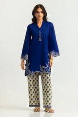 UAE-Cotton Bana Dora Printed Co-Ord Set With Embroidered