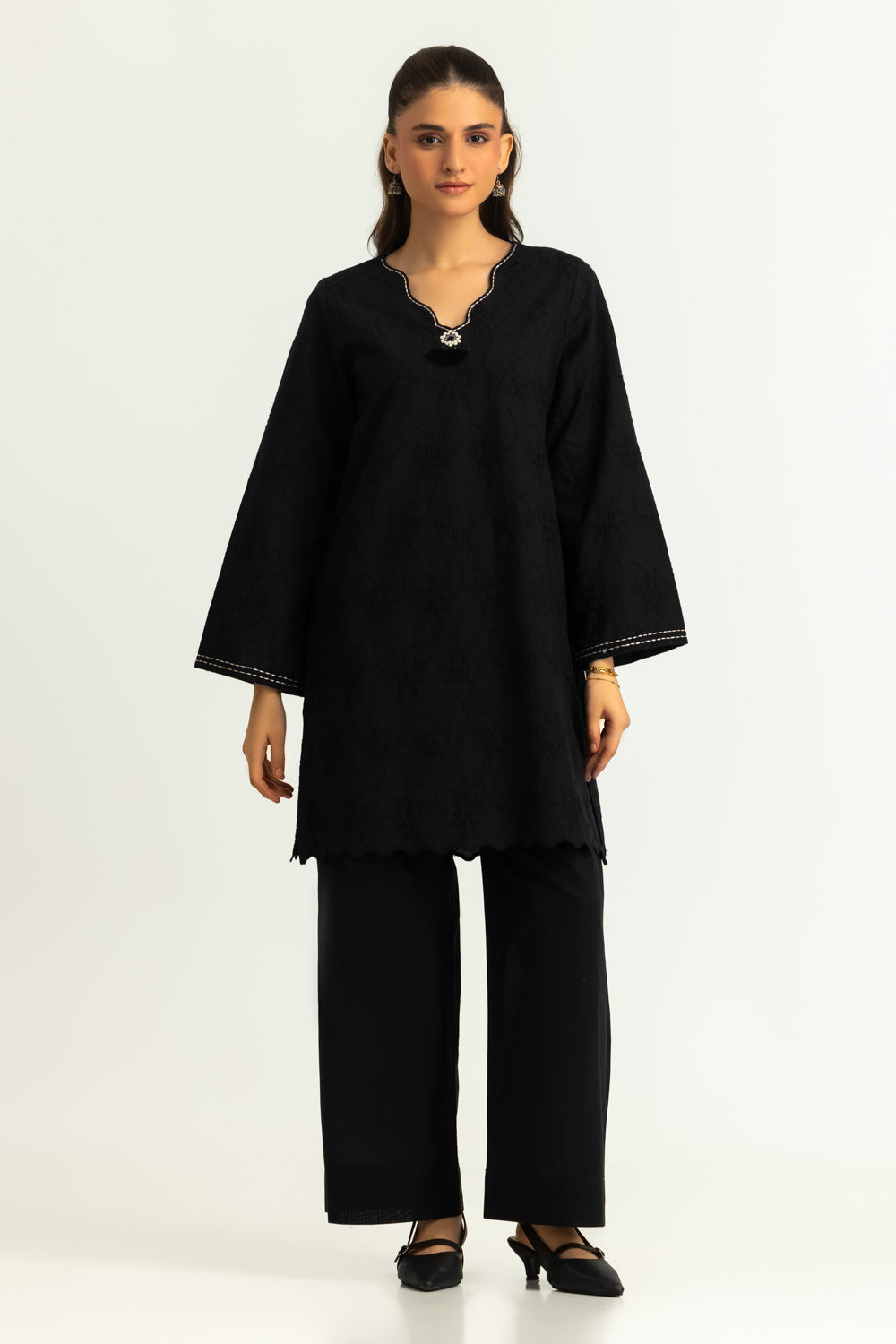 UAE-Cotton Embroidered Co-Ord Set
