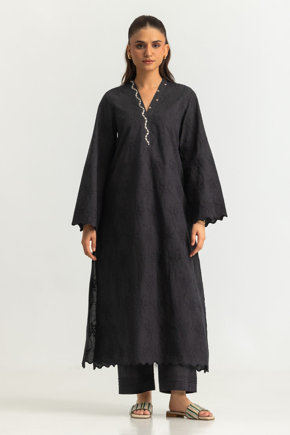 UAE-Cotton Embroidered Co-Ord Set