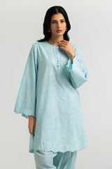 UAE-Cotton Embroidered Shirt And Dyed Shalwar