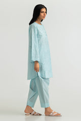 UAE-Cotton Embroidered Shirt And Dyed Shalwar