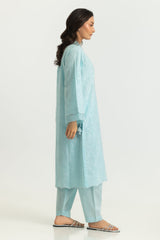 UAE-Cotton Embroidered Shirt And Dyed Shalwar