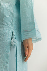 UAE-Cotton Embroidered Shirt And Dyed Shalwar
