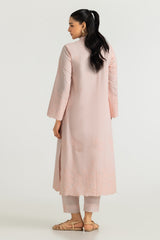 UAE-Cotton Embroidered Shirt And Dyed Trouser