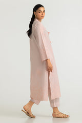 UAE-Cotton Embroidered Shirt And Dyed Trouser