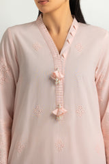 UAE-Cotton Embroidered Shirt And Dyed Trouser