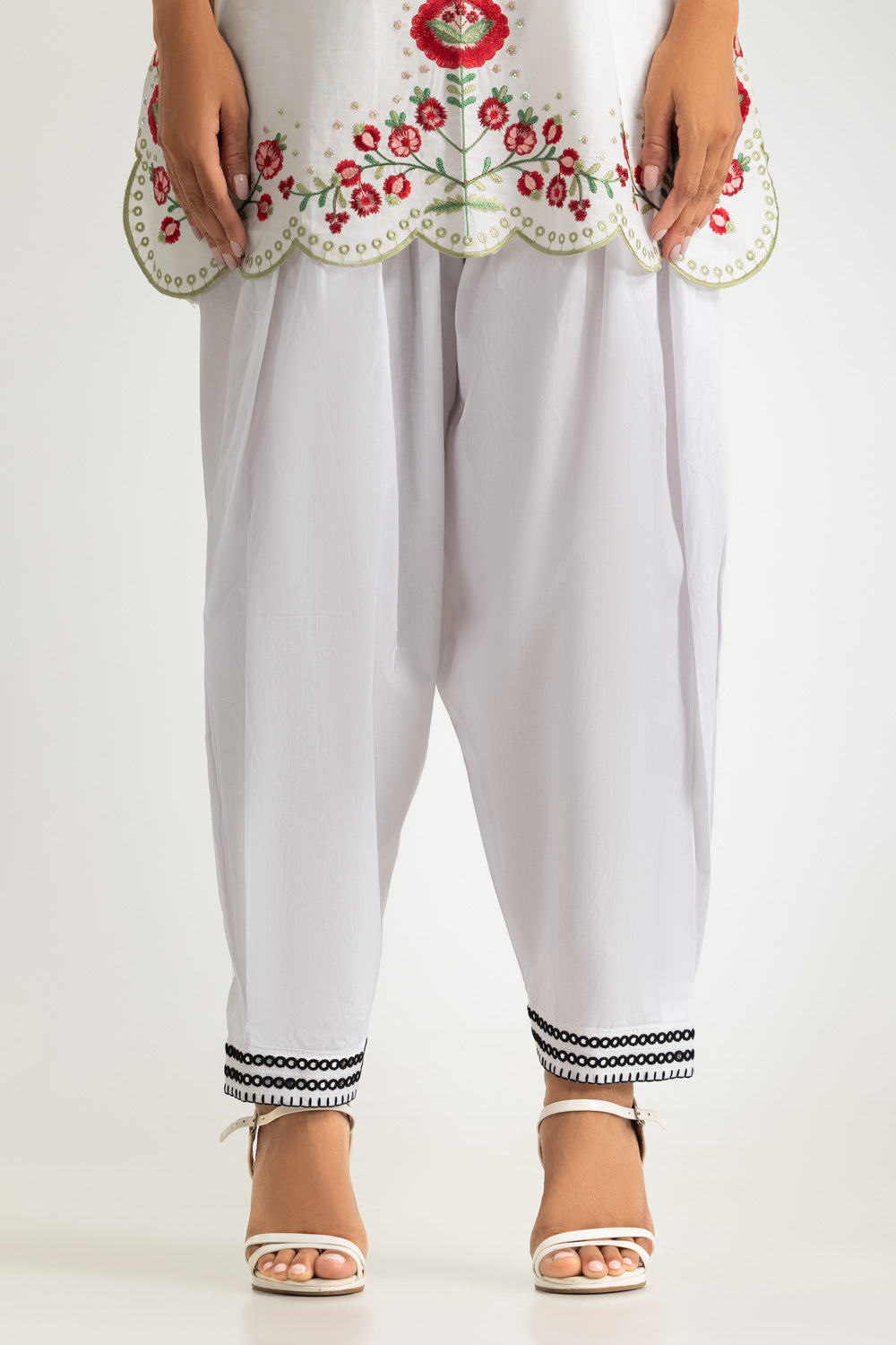 UAE-Cotton Embroidered Trouser