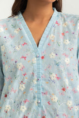 UAE-Cotton Printed Co-Ord Set With Embroidered