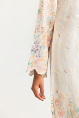 UAE-Cotton Printed Co-Ord Set With Embroidered