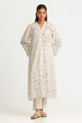UAE-Cotton Printed Co-Ord Set With Embroidered