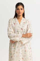 UAE-Cotton Printed Co-Ord Set With Embroidered