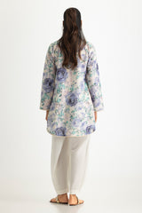 UAE-Cotton Printed Shirt With Embroidered And Dyed Trouser