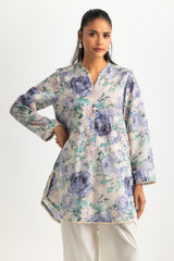 UAE-Cotton Printed Shirt With Embroidered And Dyed Trouser