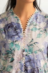 UAE-Cotton Printed Shirt With Embroidered And Dyed Trouser