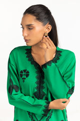 UAE-Cotton Viscose Slub Embroidered Co-Ord Set IPST-77231