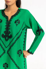 UAE-Cotton Viscose Slub Embroidered Co-Ord Set IPST-77231