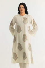 UAE- Cotton Viscose Slub Embroidered Co-Ord Set
