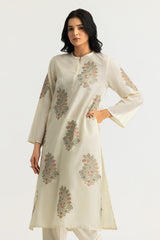 UAE- Cotton Viscose Slub Embroidered Co-Ord Set