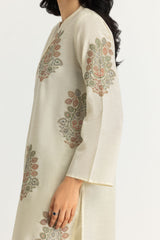 UAE- Cotton Viscose Slub Embroidered Co-Ord Set