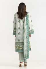UAE-Cross Hatch Printed Shirt And Dupatta