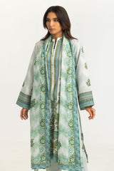 UAE-Cross Hatch Printed Shirt And Dupatta