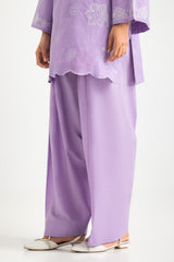 UAE- Dobby Embroidered Shirt And Dyed Trouser