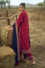 UAE-3 Piece Embroidered Karandi Suit with Embroidered Karandi Dupatta