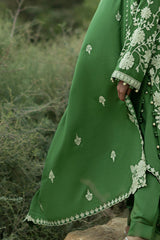 UAE-3 Piece Embroidered Pashmina Suit with Embroidered Pashmina Dupatta