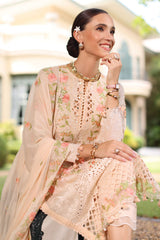 UAE-3 Piece Embroidered Lawn Suit with Chiffon Dupatta
