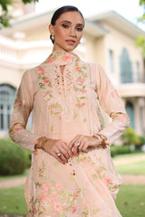 UAE-3 Piece Embroidered Lawn Suit with Chiffon Dupatta