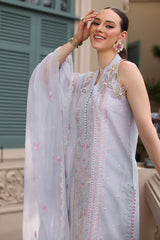 UAE-3 Piece Embroidered Lawn Suit with Chiffon Dupatta