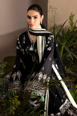 UAE-3 Piece Embroidered Lawn Suit with Embroidered Chiffon Dupatta PM-62005