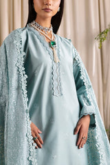 UAE-3 Piece Embroidered Lawn Suit with Embroidered Chiffon Dupatta PM-62006