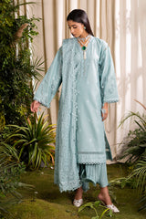 UAE-3 Piece Embroidered Lawn Suit with Embroidered Chiffon Dupatta PM-62006