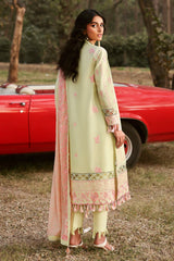 UAE-3 Piece Embroidered Lawn Suit with Embroidered Chiffon Dupatta PM-62016