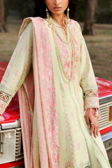 UAE-3 Piece Embroidered Lawn Suit with Embroidered Chiffon Dupatta PM-62016