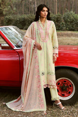 UAE-3 Piece Embroidered Lawn Suit with Embroidered Chiffon Dupatta PM-62016