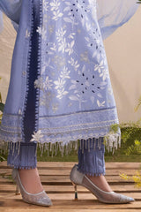 UAE-3 Piece Embroidered Lawn Suit with Embroidered Chiffon Dupatta PM-62017