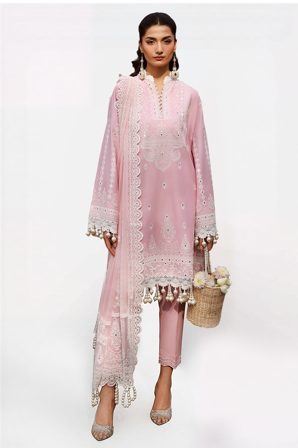 UAE-3 Piece Sequins Embroidered Lawn Suit with Chiffon Dupatta PM-62020