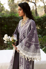 UAE-3 Piece Sequins Embroidered Lawn Suit with Chiffon Dupatta PM-62025