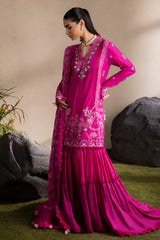 UAE-3 Piece Embroidered Lawn Suit with Embroidered Chiffon Dupatta PM-62029